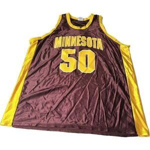 Vintage IZAW Made USA Minnesota Gophers #50 Maroon And Gold Jersey Men's Size XL